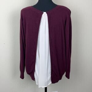 Maille Clu women’s M striped wool/cashmere sweater with draped inlay back